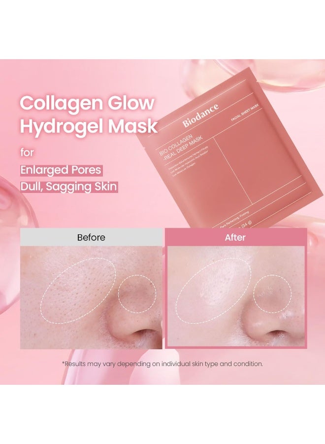 BIODANCE Bio-Collagen Real Deep Mask, Hydrating Overnight Mask, Pore Minimizing, Elasticity Improvement, 34g x4ea - Image 2