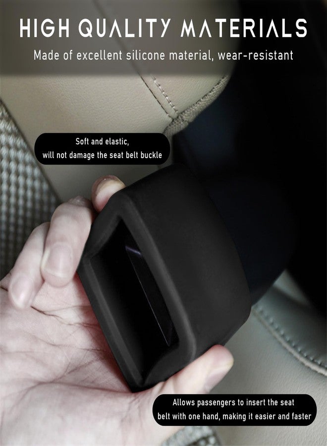 Ohleats 2 PCS Seat Belt Buckle Holder, Silicone Buckle Booster Raises Your Seat Belt for Easy Access, Buckle Cover Makes Receptacle Upright Buckling, Car Accessories for Kids (Black) - Image 3