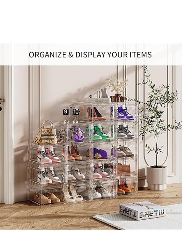 6 حزمة من البلاستيك الشفاف صناديق تخزين الأحذية متعددة الوظائف صناديق تخزين الأحذية صناديق تخزين دائم - Image 4