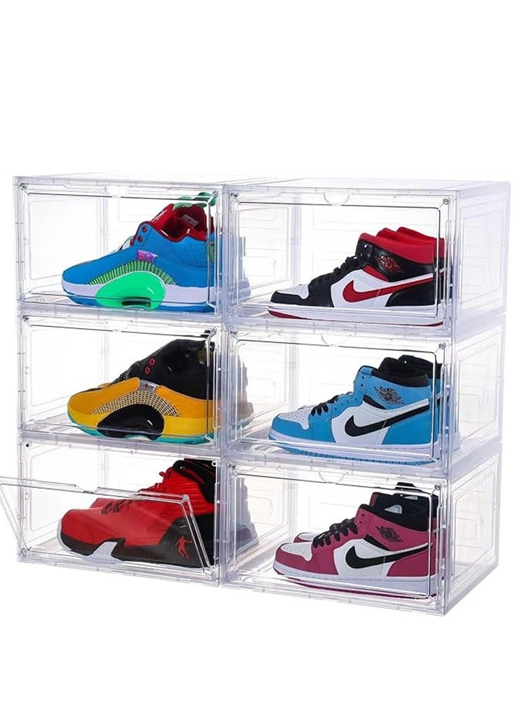 6 حزمة من البلاستيك الشفاف صناديق تخزين الأحذية متعددة الوظائف صناديق تخزين الأحذية صناديق تخزين دائم - Image 3