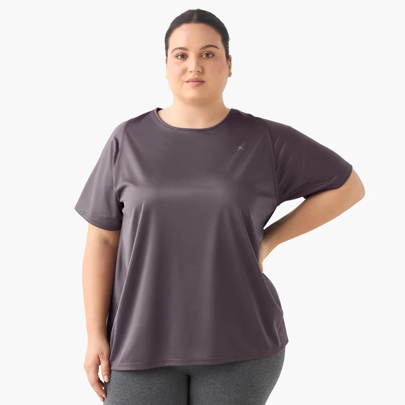 ADOT by Splash Layer Detail T-shirt with Round Neck and Short Sleeves