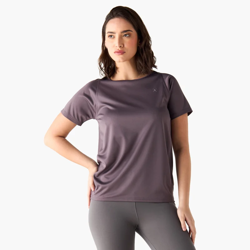 ADOT by Splash Layer Detail T-shirt with Round Neck and Short Sleeves