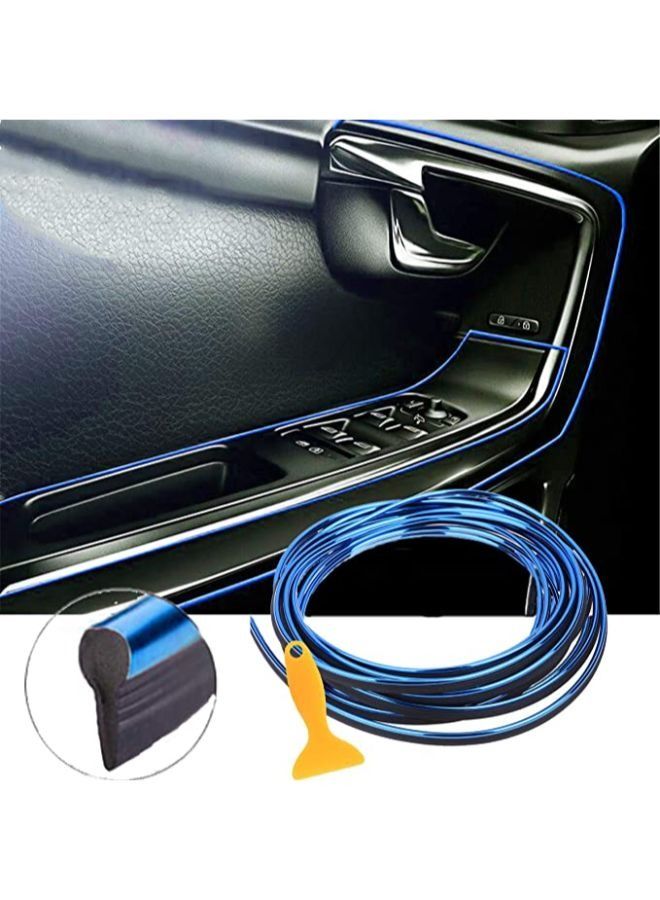 Generic 5M Car Interior Trim Strips Car Electroplating Decoration Styling Door Dashboard Flexible Interior Trim Accessories with Installing Tool  - Image 1