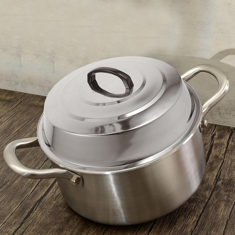 2pcs 36cm Stainless Steel Wok Lid Set, Universal Pan and Skillet Cover with Raised Dome for Stir Fry and Griddle Cooking, Compatible Food Cover for Kitchen Cookware - Image 5