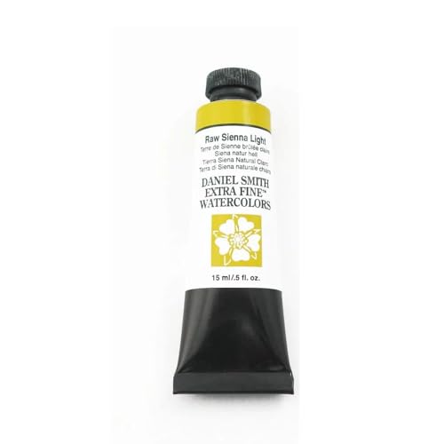 Daniel Smith Extra Fine Watercolor Paint, 15ml Tube, Raw Sienna Light, 284600233 - Image 1