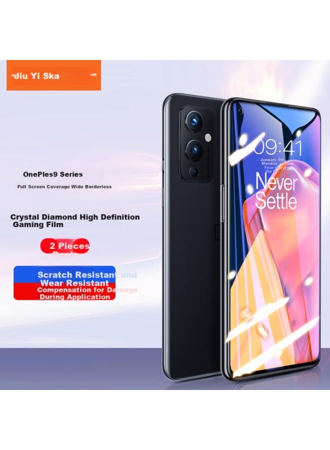 Iska Triple Enhanced Tempered Glass Screen Protector For Oneplus 9r/oneplus 9, Full Adhesive Full Coverage Full Glue Full Glass Hd Screen Protector, 2-pack, No White Edge, Jm823 - Image 1
