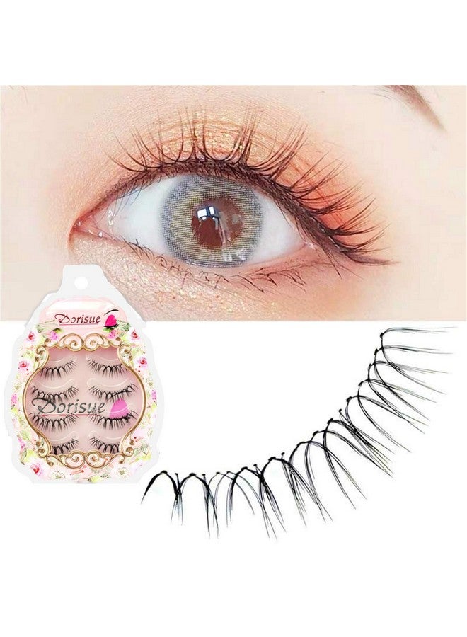 Dorisue Eelashes Natural Look Wispies Short Lashes 3D Natural Looking Eyelashes Lightweight Eyelashes 4 Pairs Lashes Pack - Image 2