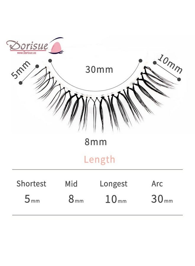Dorisue Eelashes Natural Look Wispies Short Lashes 3D Natural Looking Eyelashes Lightweight Eyelashes 4 Pairs Lashes Pack - Image 3