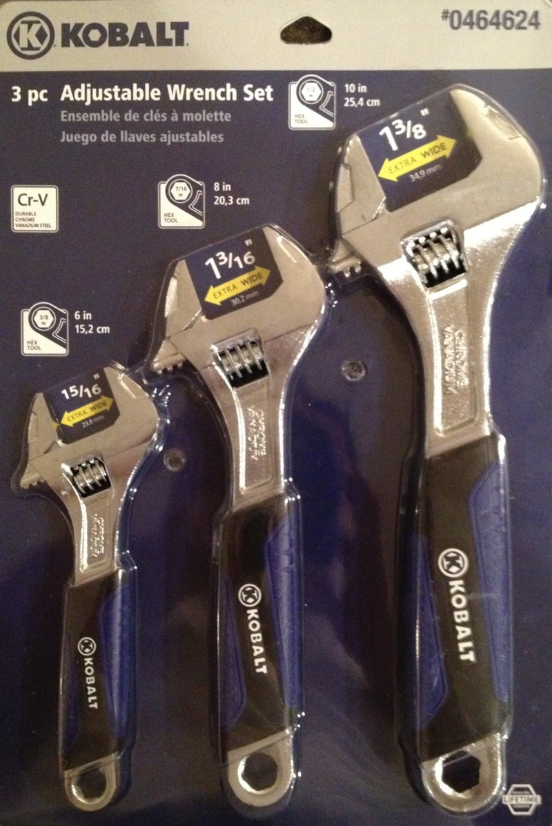 Kobalt 3-piece Adjustable Wrench Set - Image 2