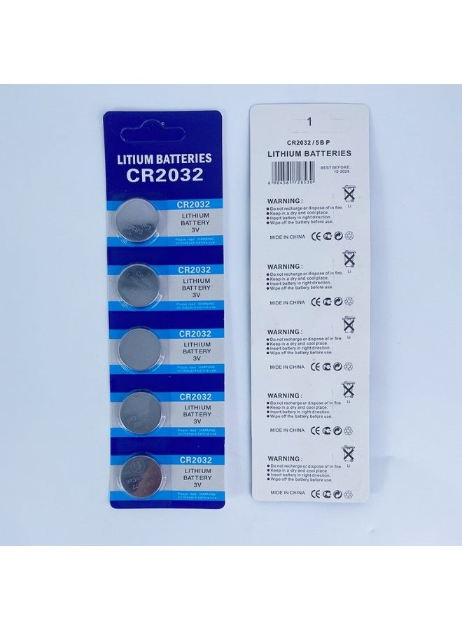 robotgcc CR2032 3 V Coin Lithium Battery | Long Shelf Life & Stable Voltage with Low Self-Discharge | Universal 5-Pack Blister | For Remotes, PC CMOS, Glucometers & Candles | CE / RoHS Approv - Image 1