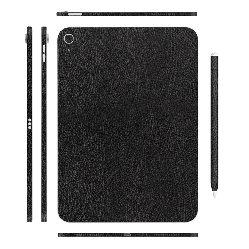 أغطية أجهزة لوحية متوافقة مع آيباد الجيل 10 / 11، ملصق فينيل مضاد للخدش، فيلم واقي، ليس غلاف/غطاء (جلد أسود، غلاف كامل للجسم + غلاف قلم آيباد 2)