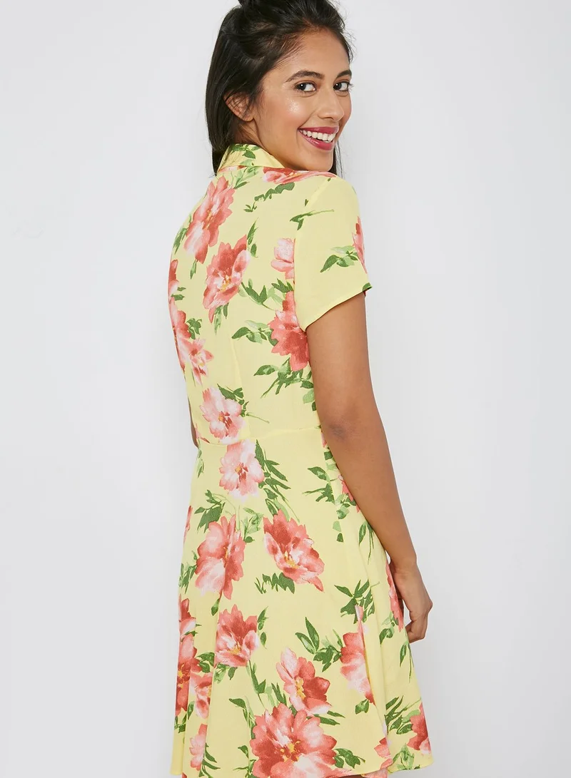 FOREVER 21 Floral Shirt Dress