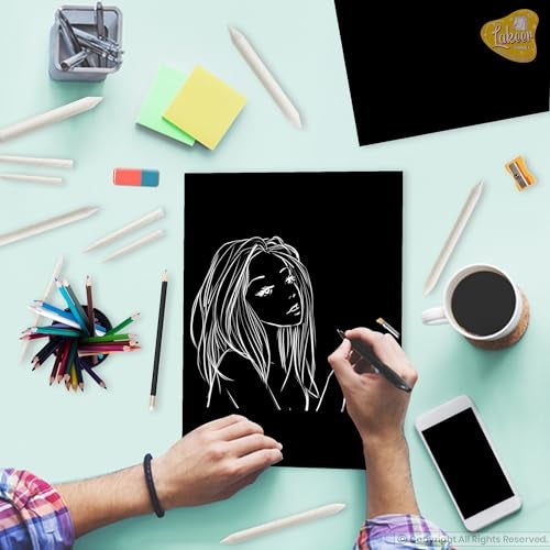 Lakeer A3 Black Paper 180-210 GSM Pack of 50 Sheets-Black - Coloured Paper, Best for Art & Craft Work, Project Work, - Image 5