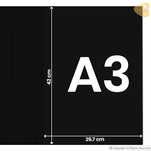 Lakeer A3 Black Paper 180-210 GSM Pack of 50 Sheets-Black - Coloured Paper, Best for Art & Craft Work, Project Work, - Image 4