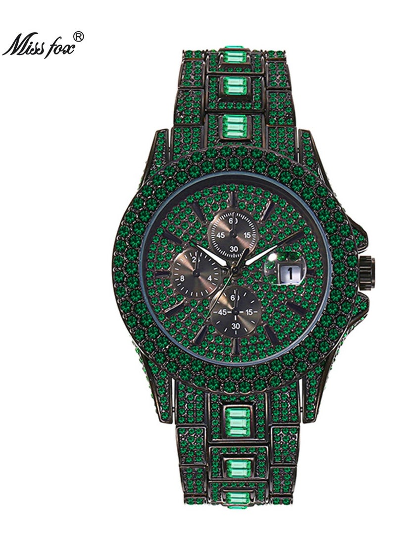 MISS FOX Colorful Diamond Men's Luminous Quartz Watch - Image 1