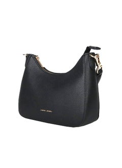 David Jones David Jones Shoulder Bag for Women, faux Leather Hobo Crossover Fashion Handbag Purse Color Black  - Image 2