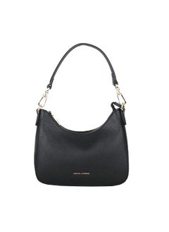 David Jones David Jones Shoulder Bag for Women, faux Leather Hobo Crossover Fashion Handbag Purse Color Black  - Image 1
