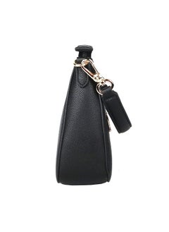 David Jones David Jones Shoulder Bag for Women, faux Leather Hobo Crossover Fashion Handbag Purse Color Black  - Image 3