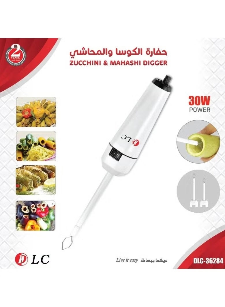 دي إل سي  أداة حفر الخضروات الكهربائية لحفر الكوسة والباذنجان، أداة سهلة الاستخدام لصنع الخضروات المحشوة، مثالية لتوفير الوقت والجهد في المطبخ - Image 1