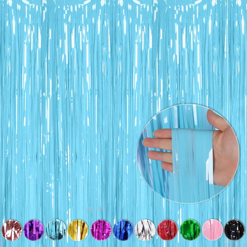 WOBBOX First Tooth Blue 13 Pcs Party Props with 1st Tooth Bunting Banner, Blue Colour Gredient with Stylish Font & Balloons & Foil Curtain, First Tooth Decoration - Image 5