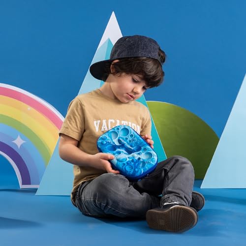 Zipit حافظة أقلام ZIPIT Bubble للأولاد، صندوق أقلام سيليكوني للحساسية، منظم أدوات مكتبية بسعة كبيرة، أزرق - Image 4