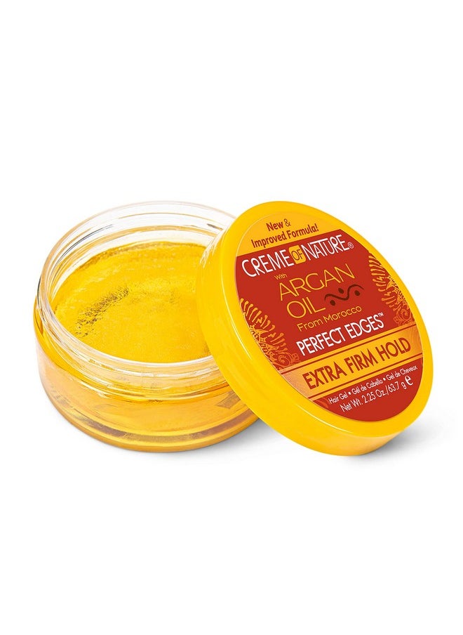 Creme of Nature ريم من الطبيعة بزيت الأركان من المغرب جل شعر مثالي لتثبيت الحواف مع تثبيت لمدة 24 ساعة مع ترطيب ولمعان غريب تثبيت قوي إضافي 2.25 أوقية (عبوة من 1)  - Image 5