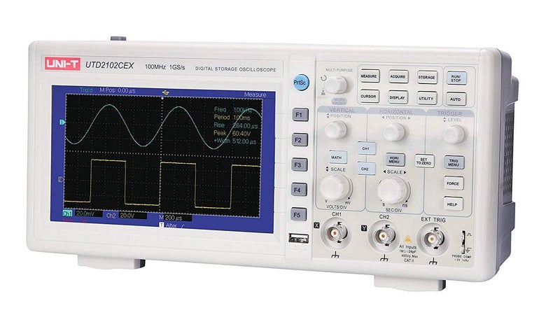 Uni-T UTD2102CEX 100Mhz Digital Oscilloscope Analyzer 2 channel 1Gs/s 7 Inch TFT Display Authorised Channel - Image 3