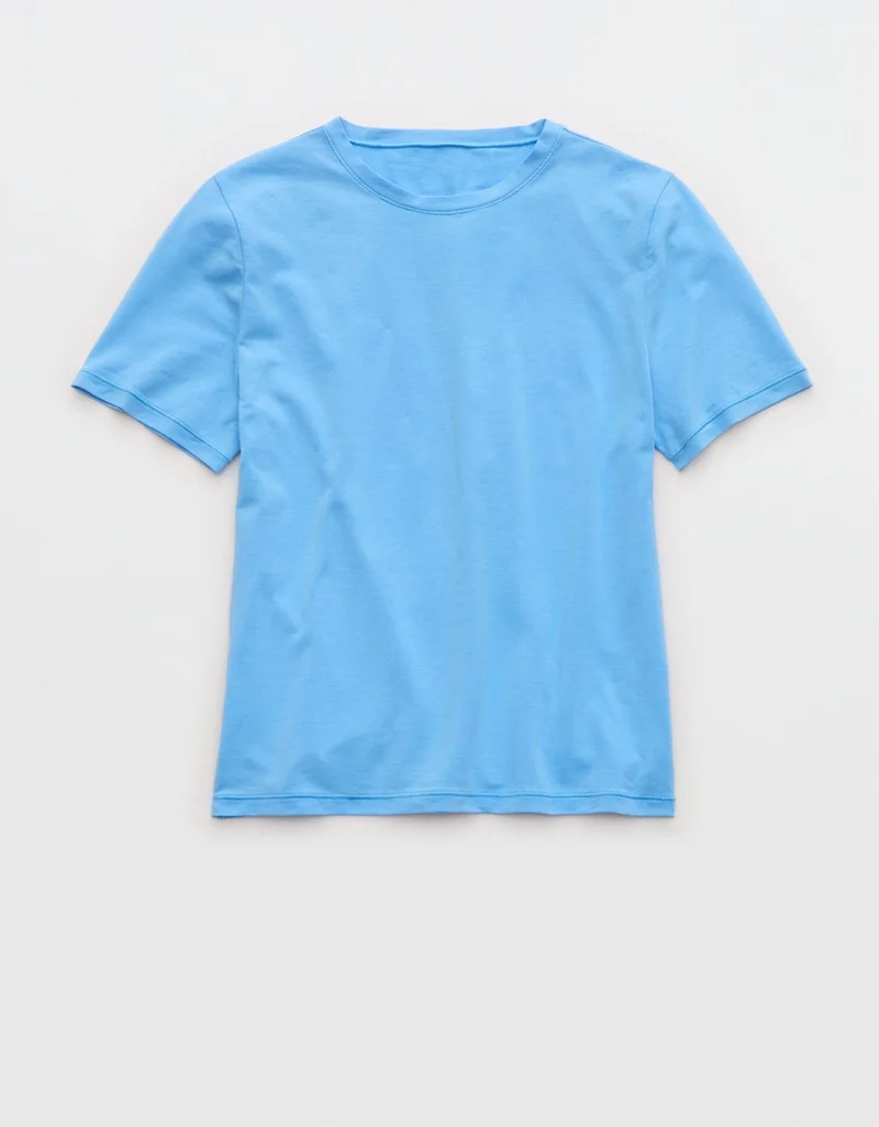 Aerie  Aerie SMOOTHEZ Cotton Blend Short Sleeve Crew T-Shirt for Women | Best Price UAE