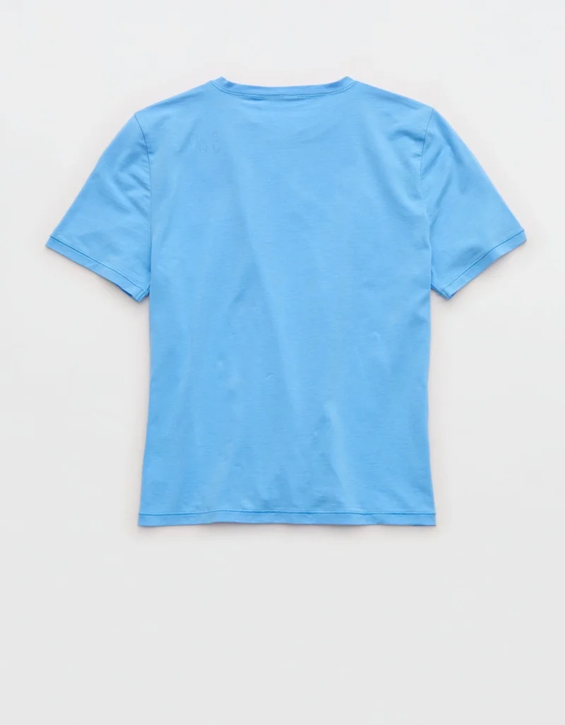 Aerie  Aerie SMOOTHEZ Cotton Blend Short Sleeve Crew T-Shirt for Women | Best Price UAE