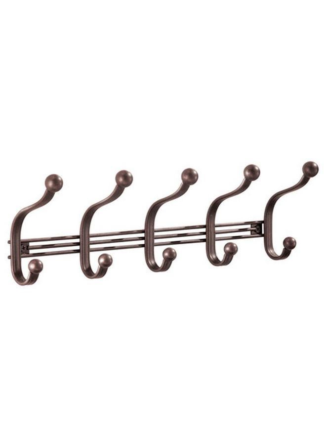 InterDesign York Lyra Wall Mounted 5-Hook Rack Bronze 53671  - Image 3