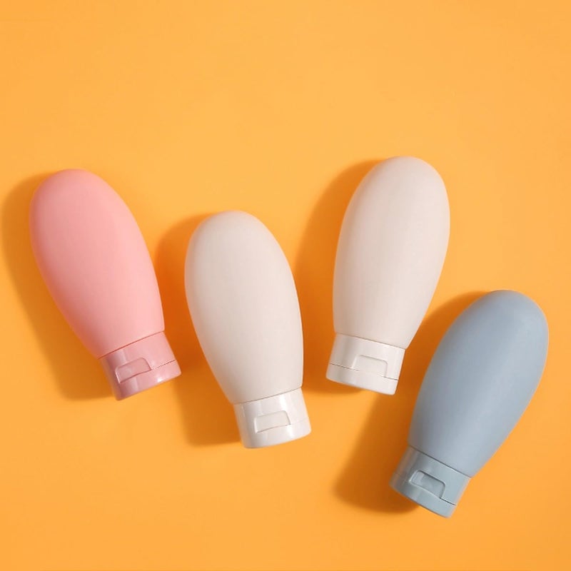 ITUSHA Portable Soft Silicone Travel Bottles Set 60 ml Mini Tub Containers Squeezable Bottle for Shower Gel, Liquide Soap,Toiletries Lotion Shampoo Cosmetic Empty (Multi color) - Image 4