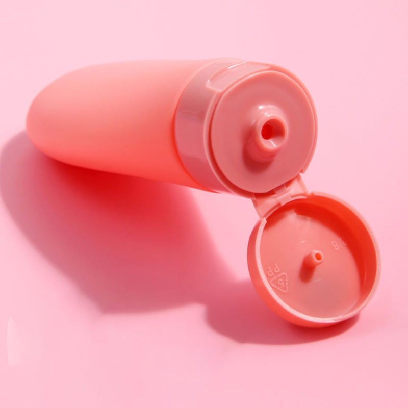 ITUSHA Portable Soft Silicone Travel Bottles Set 60 ml Mini Tub Containers Squeezable Bottle for Shower Gel, Liquide Soap,Toiletries Lotion Shampoo Cosmetic Empty (Multi color) - Image 3