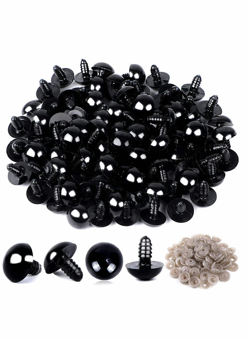 KASTWAVE Doll Eyes with Washers, 120 Pcs Plastic Safety Crochet Eyes and 120 Pcs Washers, for Crochet Crafts Washer Assorted Sizes for Doll, Plush Animal and Teddy Bear Puppet Craft Making (0.8 Inch/20 mm) - Image 1