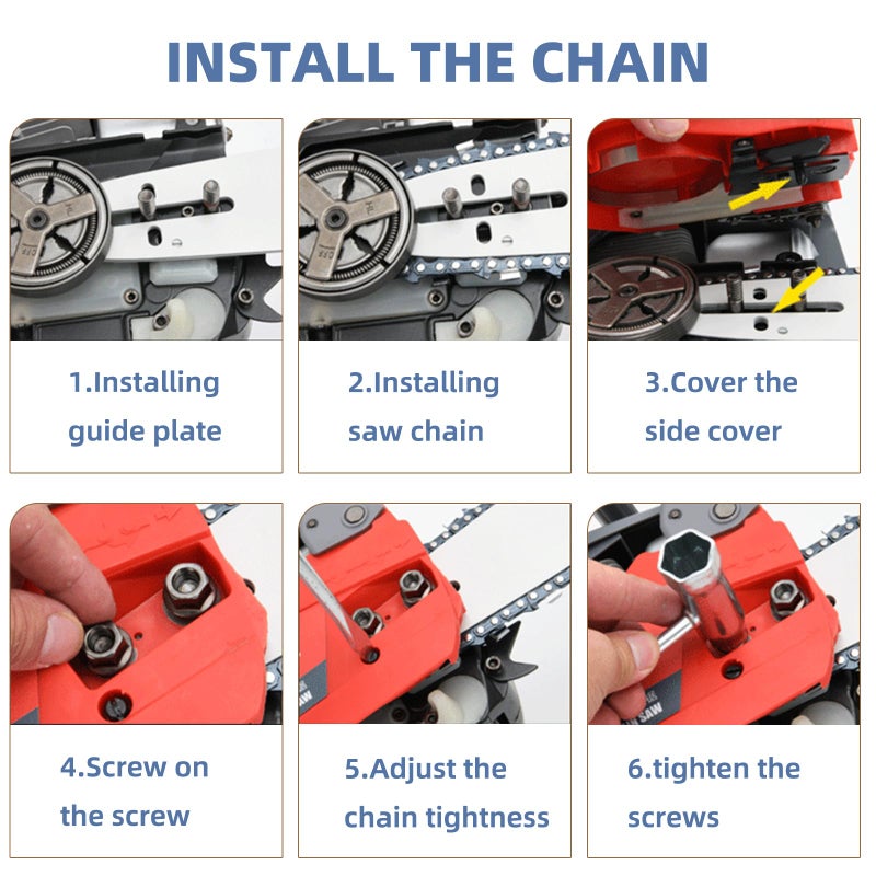 Fifchall 18 Inch Chainsaw Bar and M72 Chain Combo Fit Husqvarna, .325" Pitch .050" Gauge 72 Drive Links Replacement Chains Fit Husqvarna 435, 440, 545, 345, 350, 51, 55 RANCHER, 550XP (3 Chains+ 1 Bar) - Image 5