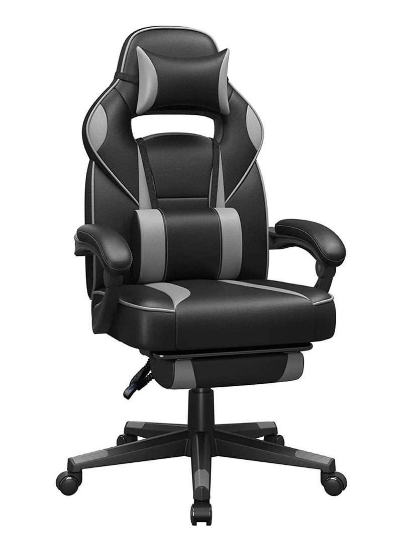 SONGMICS SONGMICS Black and Grey OBG073B03 Stylish Gaming Chairs for Playstation, Office, Gaming Station, Home, Study Room  - Image 1