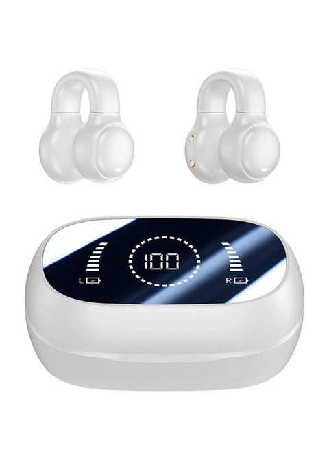Open Bluetooth 5.3 Earphones, Wireless Earphones with Ear Hook, ENC Noise Cancelling, IPX6 Waterproof, Clip-On Earphones Sports Headphones