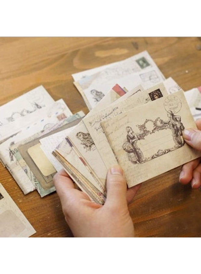 Arabest 36 Pieces Mini Paper Envelopes Small Retro Envelop Mailers Vintage European Style Stationery Greeting/Invitation Tools for Kids Children Students Art Craft DIY, 3.7" X 2.8" - Image 3