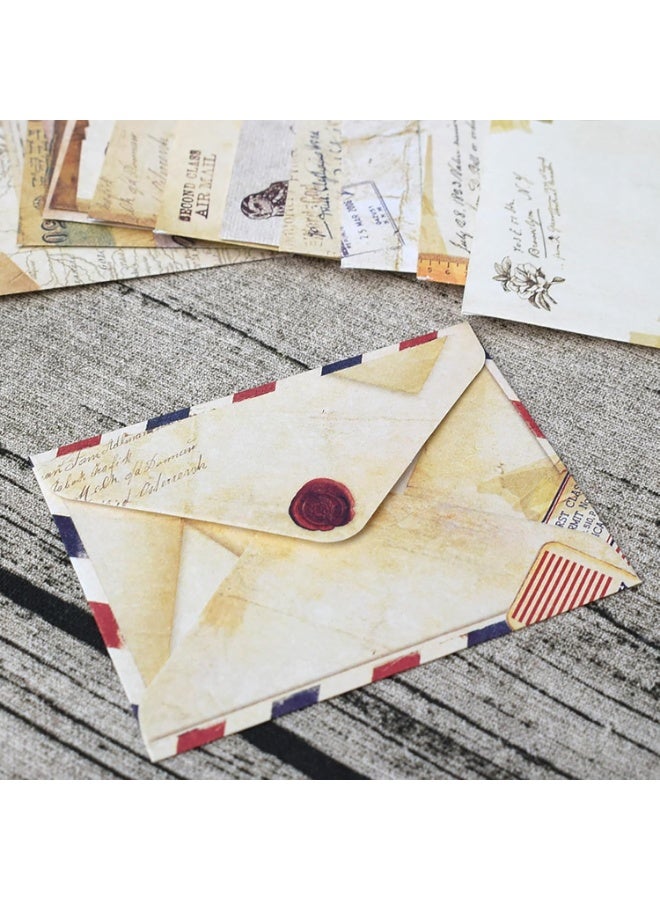 Arabest 36 Pieces Mini Paper Envelopes Small Retro Envelop Mailers Vintage European Style Stationery Greeting/Invitation Tools for Kids Children Students Art Craft DIY, 3.7" X 2.8" - Image 5
