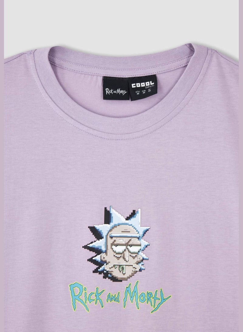 DeFacto Man Rick and Morty Licenced Oversize Fit Crew Neck Short Sleeve T-Shirt  - Image 2