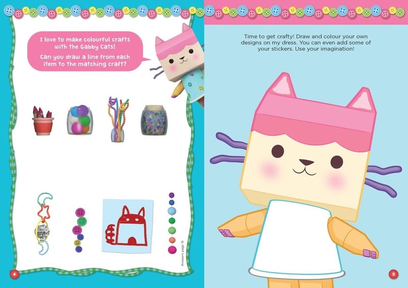DreamWorks Gabby's Dollhouse: Crafty-Rific Sticker Activity Book - Image 3