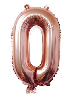 Brain Giggles Brain Giggles 40 Inch Rose Gold Number Foil Balloon 0  - Image 1