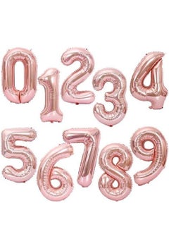 Brain Giggles Brain Giggles 40 Inch Rose Gold Number Foil Balloon 0  - Image 2