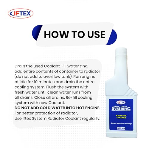 Iftex Radiator Cleaner for All Cars/Radiator Flush for All Cars/Removes Rust and Scale deposits from Cars Radiator (300 ml) - Image 5