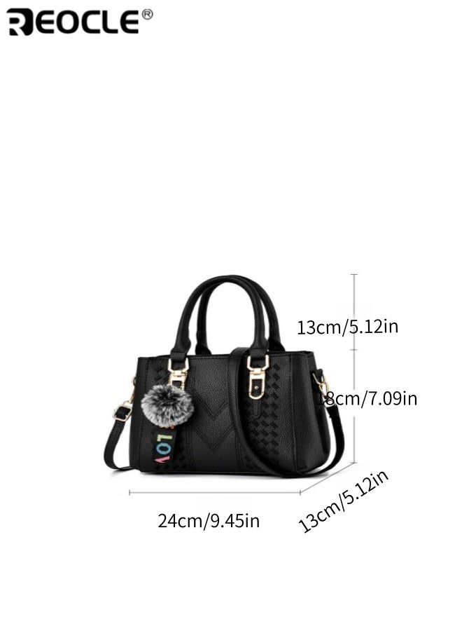 REOCLE Women's Handbag Travel Tote Bag Adjustable Shoulder Strap Durable Zipper Closure Comfortable PU Leather Perfect for Work Travel - Image 5