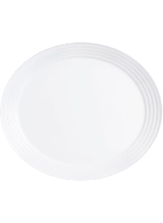 Luminarc Harena Oval Platter, 33 Cm X 25 Cm Size, White - Image 1