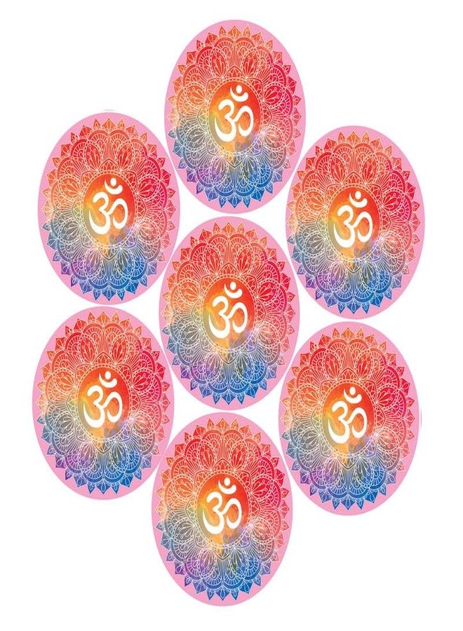 SLGIFT Vinyl OM Theme Sticker, Self-Adhesive Vinyl Stickers, 54 Pieces, 2 x 2 Inches Round Sticker, 9 Unique Designs, R043 - Image 1