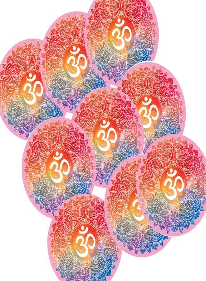 SLGIFT Vinyl OM Theme Sticker, Self-Adhesive Vinyl Stickers, 54 Pieces, 2 x 2 Inches Round Sticker, 9 Unique Designs, R043 - Image 3