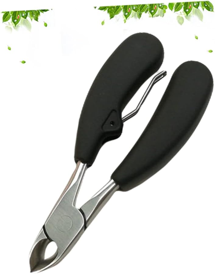 Mipcase 2 قطعة مقصات أظافر القدم من الفولاذ المقاوم للصدأ للأظافر السميكة والناشبة مقاس متوسط بمقبض غير قابل للانزلاق - Image 3