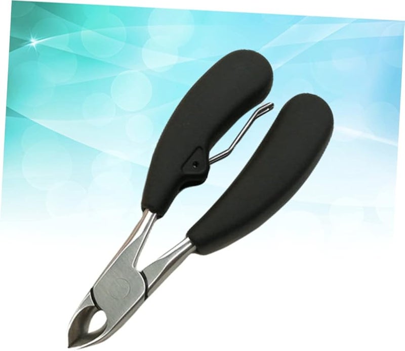 Mipcase 2 قطعة مقصات أظافر القدم من الفولاذ المقاوم للصدأ للأظافر السميكة والناشبة مقاس متوسط بمقبض غير قابل للانزلاق - Image 4