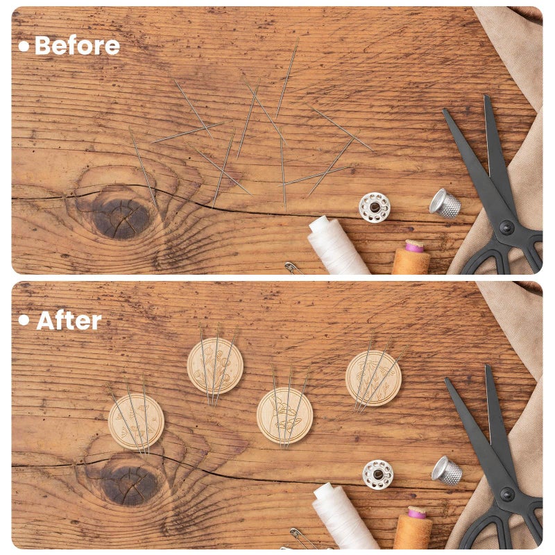 TXIN 6 Pieces Magnetic Needle Minder Holder Magnet Needle Nanny Keeper Flower Patterned Needleminder for Cross Stitch Embroidery Sewing Needlework Supplies - Image 4